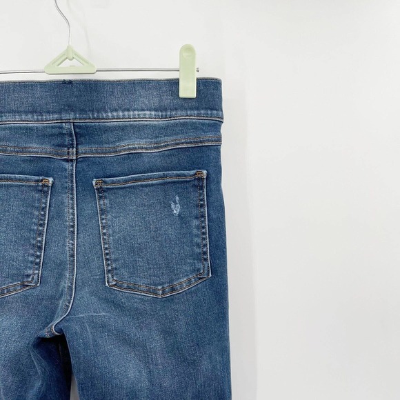 SPANX Distressed Skinny Jegging Blue Size S Denim Medium Wash Pull On Stretch‎ - Picture 4 of 11